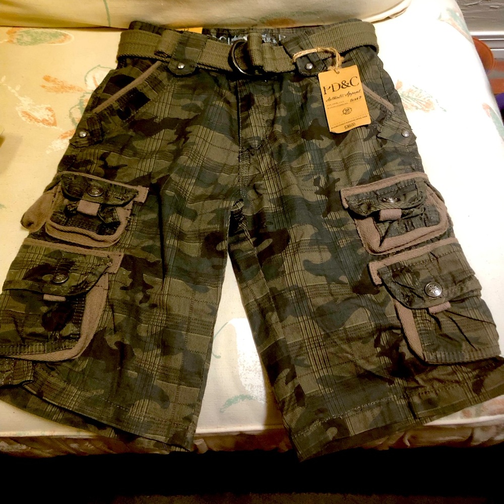 2pair boys long shorts..NEW.. heavy, rugged fabric…size 12.  Both $25